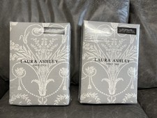 Pair of Laura Ashley josette grey curtains thermal lined 66″wide x 84″long BNIP