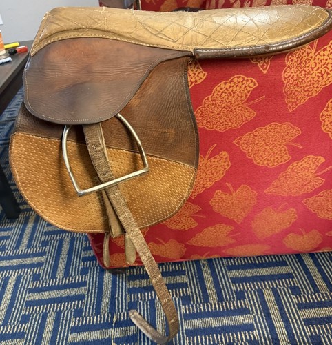 Horse racing exercise saddle - exercise, saddle-