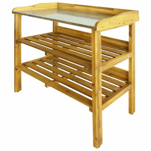 Solid acacia wood and zinc - solid,