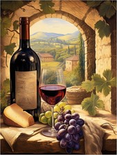 Tile Mural Wine Themed Tuscany