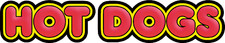 Hot Dogs Text Sticker - Cafe
