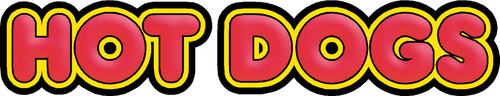 Hot dogs text sticker cafe - text,