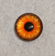 Orange/brown glass cabachon