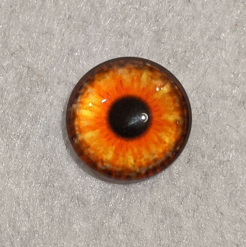 Orange brown glass cabachon - orange/brown,