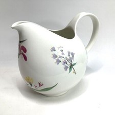 Hallcraft Eva Zeisel Floral Bouquet  Pitcher Jug MCM Porcelain Collectible