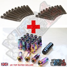 20 Wheel Stud Conversion kit GT50 Petrol Nuts 75mm +10 fit BMW M3 E36 E46