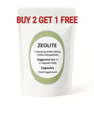 Zeolite Detox 600mg Capsules Heavy Metal Remover Natural Mineral Supplement