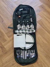 2 Person set Picnic Rucksack Walking Outdoors Green Unused Excellent Condition 