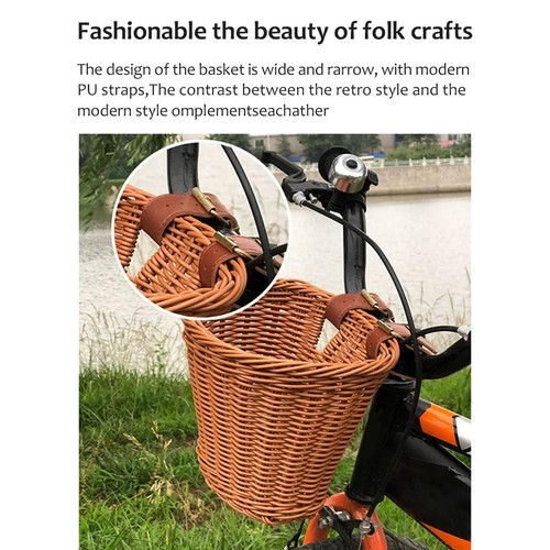 Bicycle rattan basket brown - rattan,