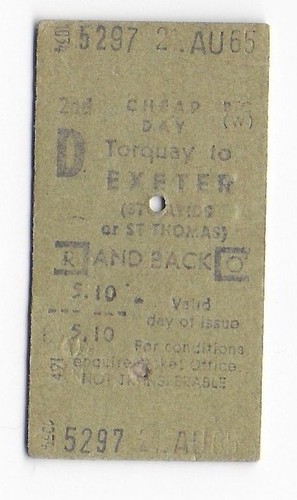 Railway ticket torquay to - railway,