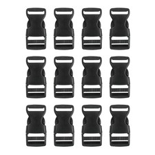 12Pcs 1" Plastic Buckle Quick Side Release Buckles for Straps Backpack Clips