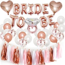 Bride To Be Hen Do Party Banner tassels Foil Balloons Wedding Bridal Decorations