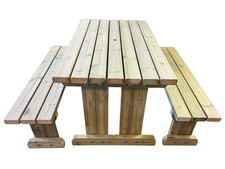 Freestanding Picnic table and bench set, pub bench.