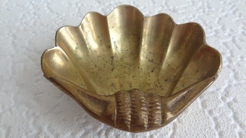 Vintage brass scallop - vintage,