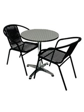 Garden Bistro Set - 2 Black