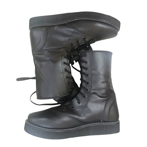 Black low cut boots - black,