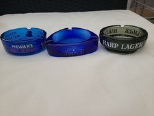 3 X  Vintage Pub Ashtrays 