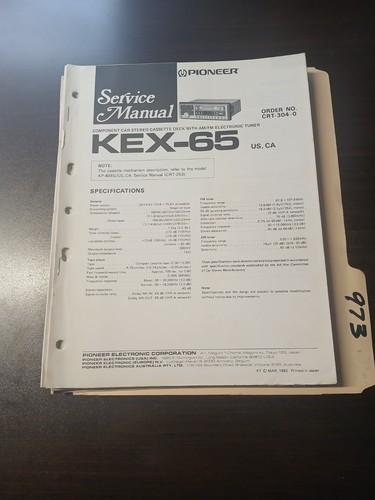 Pioneer kex service manual - pioneer,