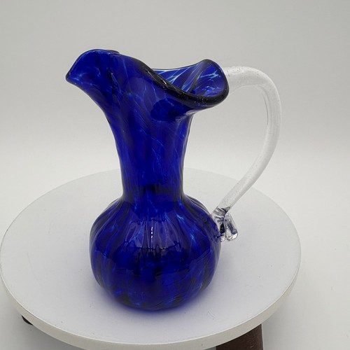 Vtg art glass pitcher - vtg,
