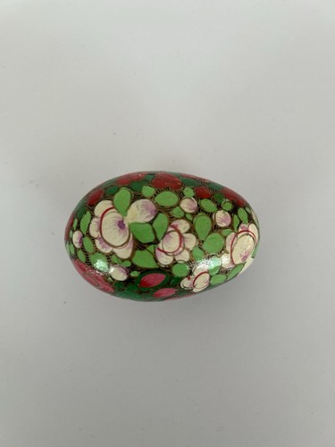 Papier mache lacquered egg - papier-mache,