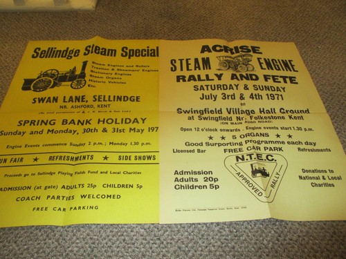 Steam rally posters 1971 - steam,