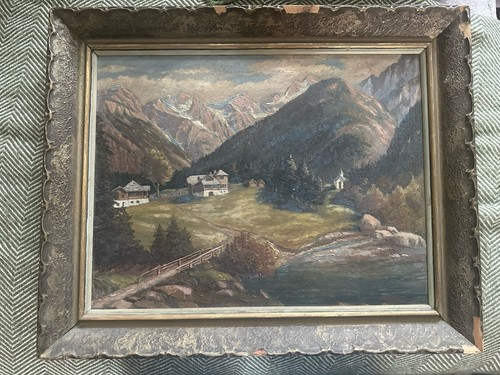 Original old oil painting - painting,