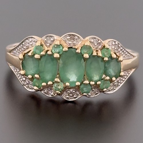 9ct yellow gold emerald - 9ct,