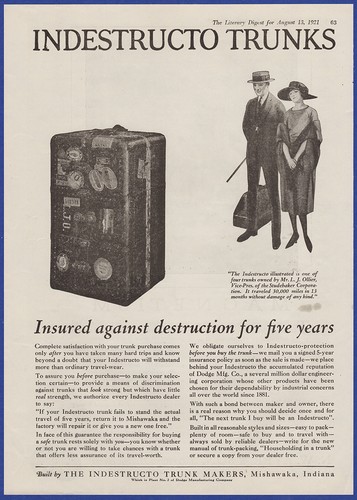 Vintage 1921 indestructo - indestructo, trunk