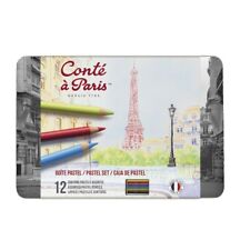 Conte a Paris Pastel Pencil Tin Set of 12 Assorted Colours