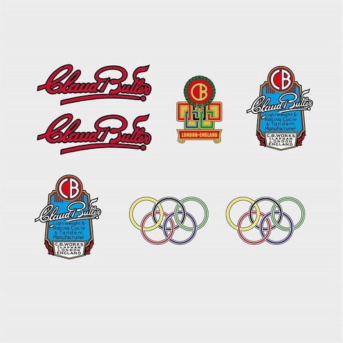 Claud butler bicycle decals - butler,