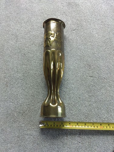 Ww1 era decorative vase made - ww1,