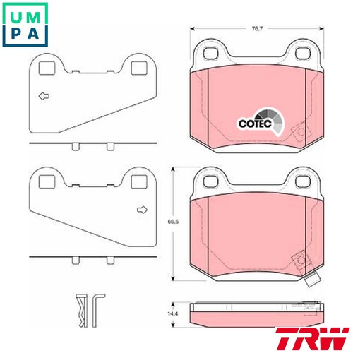 Brake pad set disc - brake,
