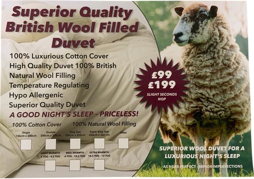 Double size tog 100 wool - double,