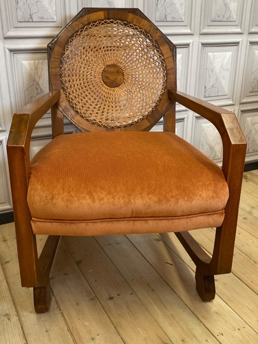 Art deco upholstered - upholstered, armchair