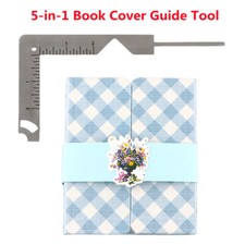 5-in-1 Book Cover Guide Tool Stainless Steel Metal Bookbinding Cover Tool