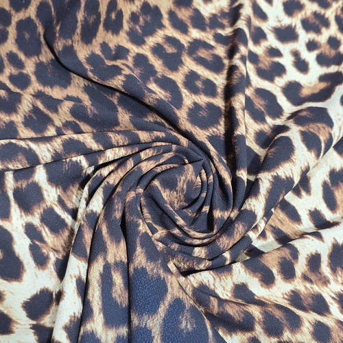Leopard print bubble crepe - bubble,
