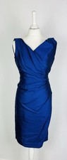 Beautiful Sapphire Blue Silk & Cotton Dress by Max Mara. Size XS. Excellent Cond