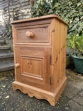 Vintage Solid Pine Bedside Table Night Stand Cabinet Unit Wooden Drawer DELIVERY