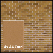 Model Railway London Stock Brick Paper 00 Scale Oo 1:76 4xA4 Size Card 170gsm