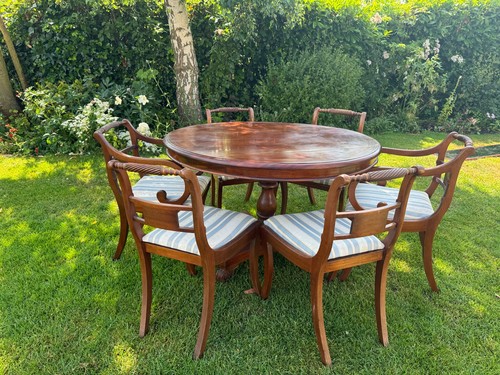 Antique mahogany dining set - dining,