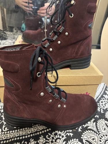 Fly london burgundy wine suede - burgundy/wine,