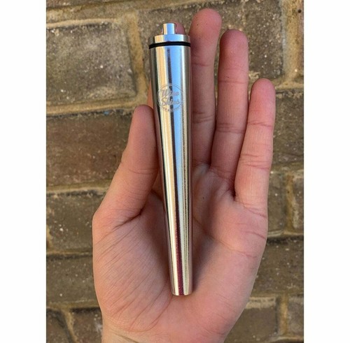 Silver metal cone holder tube - cone,
