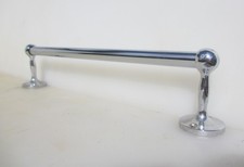 Vintage Chrome Clothes Rail Airer Drier French Towel Handrail Chromed Copper 12"