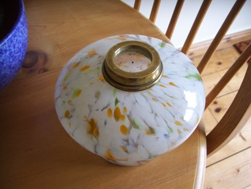 Very large marbled glass - large,