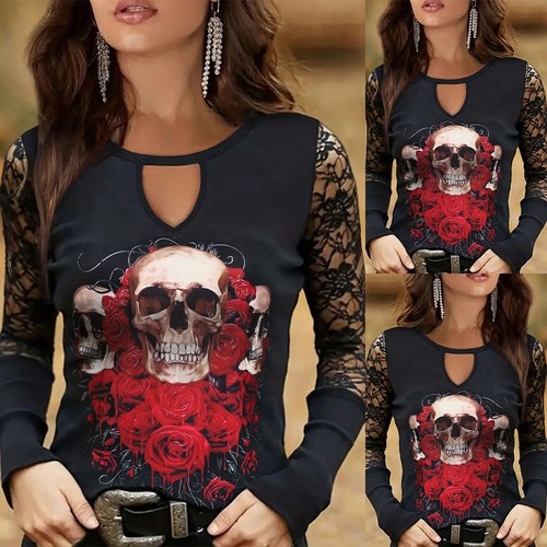Women halloween lace hollow - hollow, t
