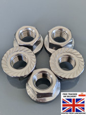 SUZUKI M10 X  1.25 sprocket nuts A2 304 bright stainless steel x 5