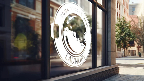 Vλ custom laundromat window - vΛ,