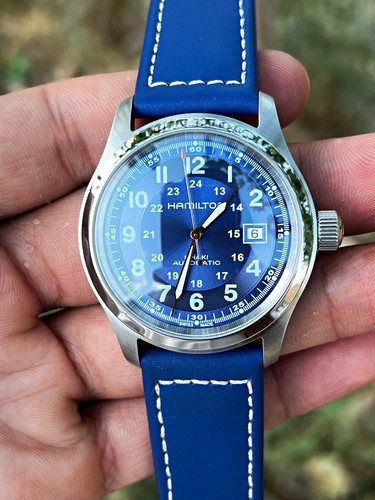 Hamilton khaki automatic blue - khaki,