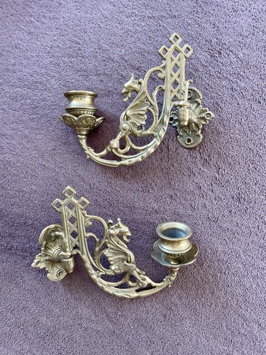 Antique vintage brass griffin - vintage,