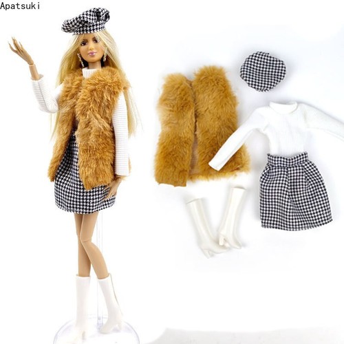 Fur doll outfit for - fur,